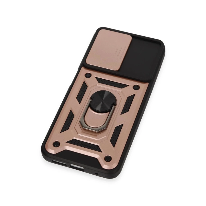 BFS  Xiaomi Redmi Note 12S Kılıf Pars Lens Yüzüklü Silikon - Rose Gold