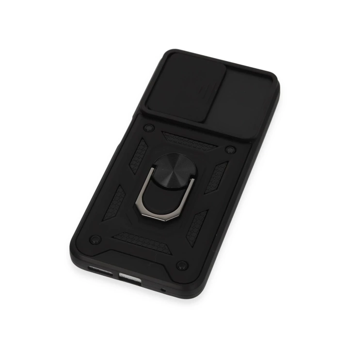 BFS  Xiaomi Redmi Note 12S Kılıf Pars Lens Yüzüklü Silikon - Siyah