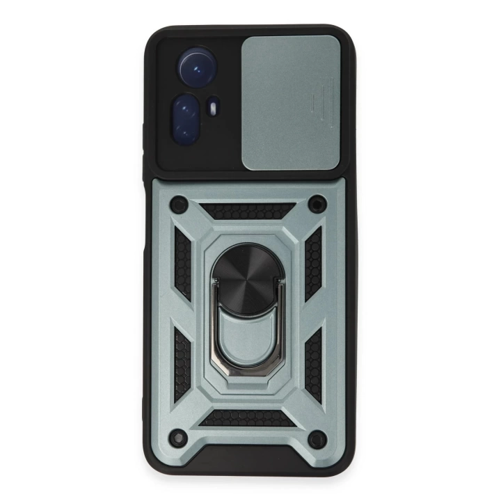 BFS  Xiaomi Redmi Note 12S Kılıf Pars Lens Yüzüklü Silikon - Yeşil