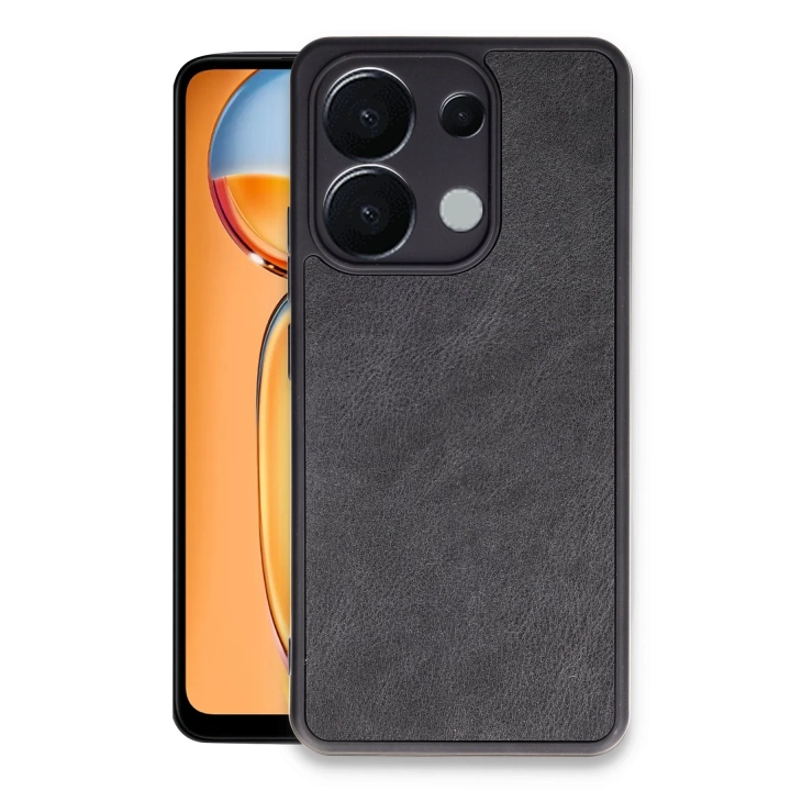 BFS  Xiaomi Redmi Note 13 4G Kılıf Aras Deri Kapak - Siyah