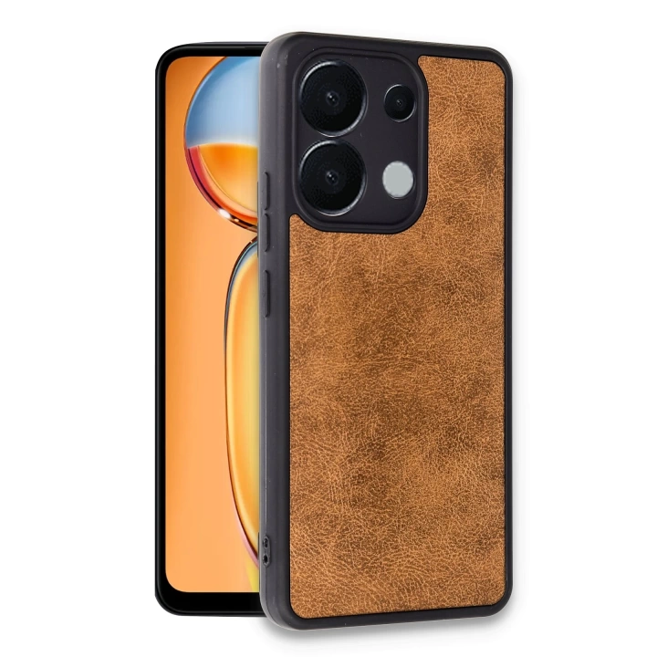 BFS  Xiaomi Redmi Note 13 4G Kılıf Aras Deri Kapak - Taba