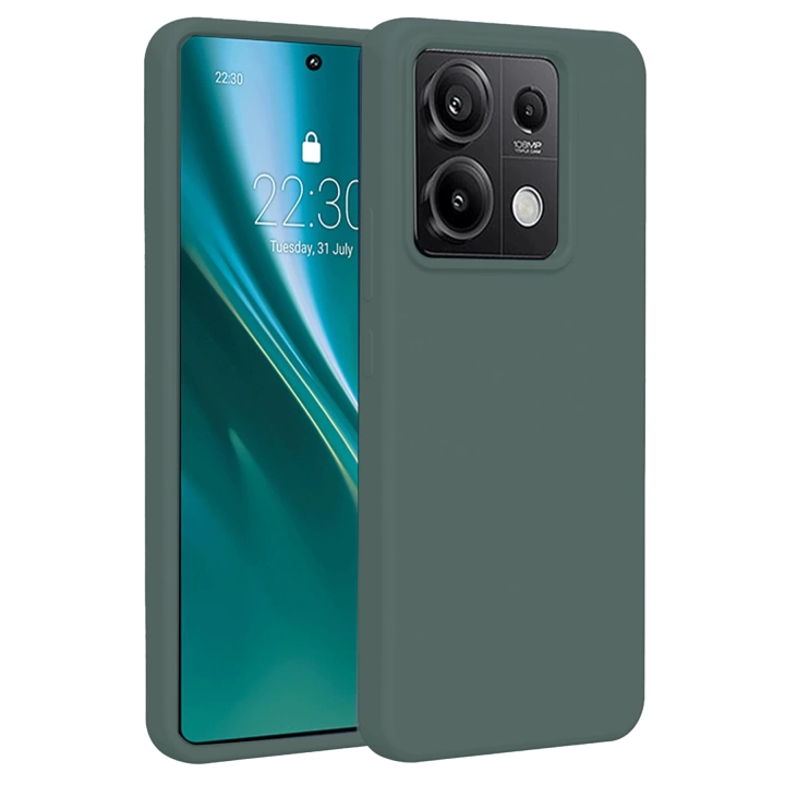 BFS  Xiaomi Redmi Note 13 4G Kılıf First Silikon - Koyu Yeşil