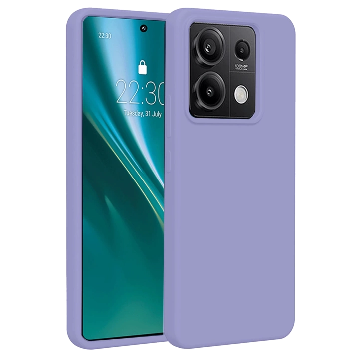BFS  Xiaomi Redmi Note 13 4G Kılıf First Silikon - Lila