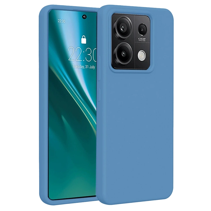 BFS  Xiaomi Redmi Note 13 4G Kılıf First Silikon - Mavi