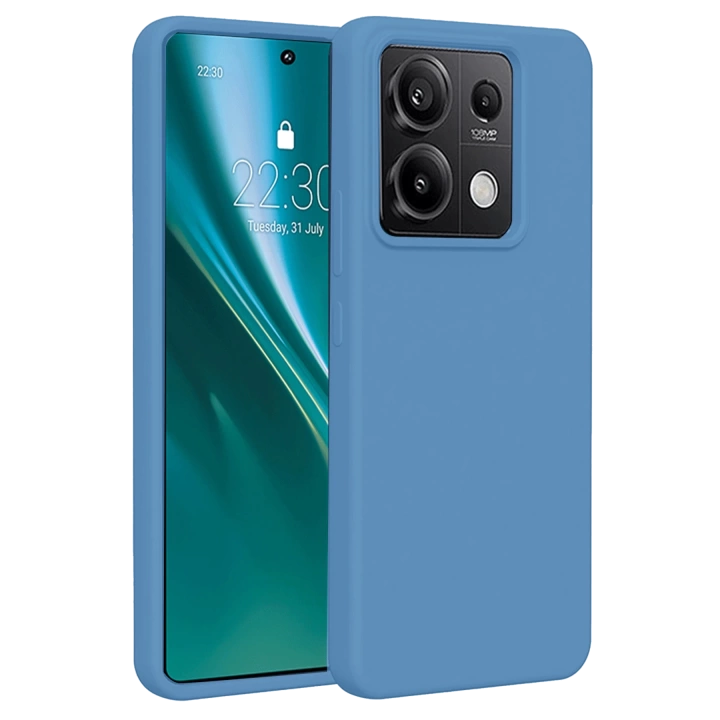BFS  Xiaomi Redmi Note 13 4G Kılıf First Silikon - Mavi