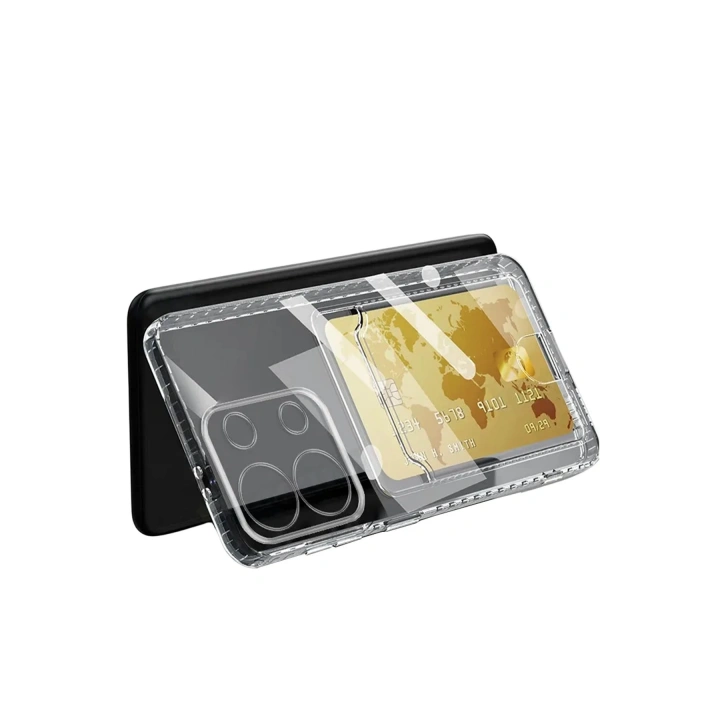 BFS  Xiaomi Redmi Note 13 4G Kılıf Kart Şeffaf Silikon - Şeffaf
