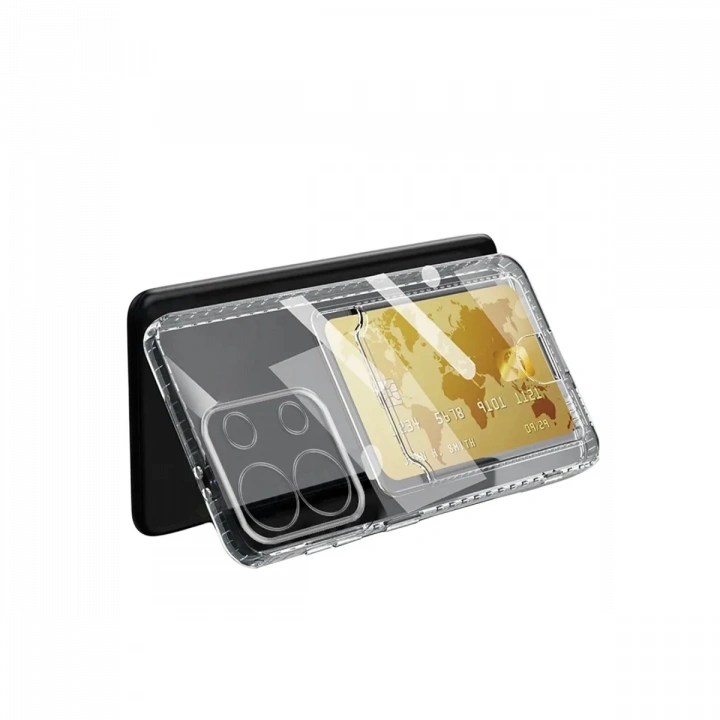 BFS  Xiaomi Redmi Note 13 4G Kılıf Kart Şeffaf Silikon - Şeffaf