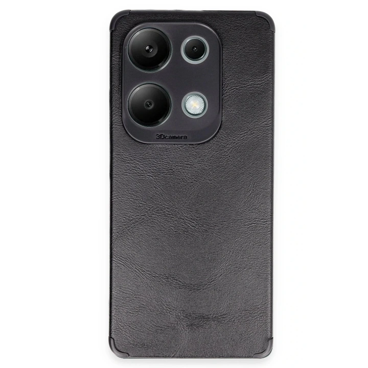 BFS Xiaomi Redmi Note 13 4G Kılıf Loop Deri Silikon - Siyah