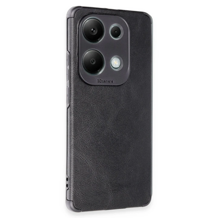 BFS Xiaomi Redmi Note 13 4G Kılıf Loop Deri Silikon - Siyah