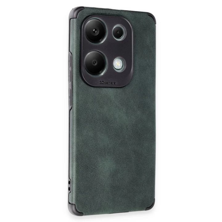 BFS  Xiaomi Redmi Note 13 4G Kılıf Loop Deri Silikon - Yeşil