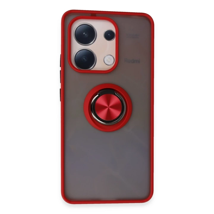 BFS  Xiaomi Redmi Note 13 4G Kılıf Montreal Yüzüklü Silikon Kapak - Kırmızı