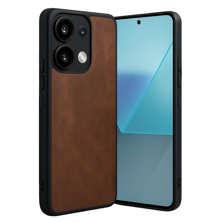 BFS  Xiaomi Redmi Note 13 Pro 4G Kılıf Aras Deri Kapak - Taba