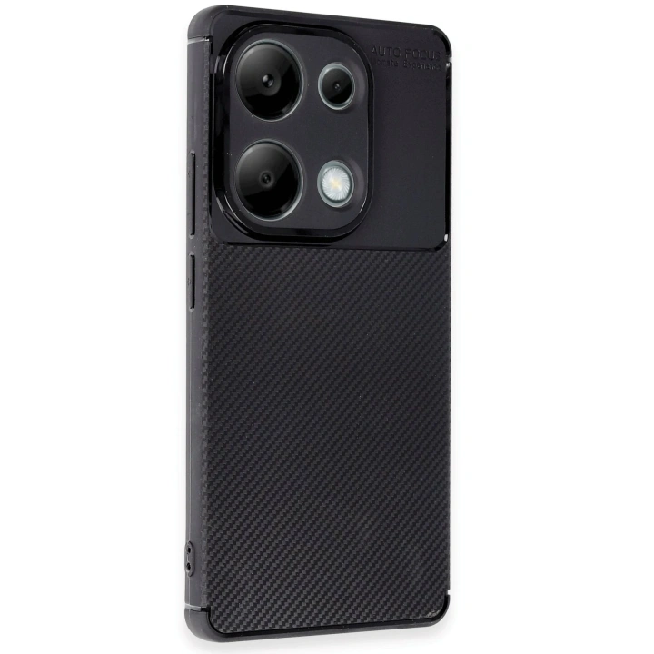 BFS  Xiaomi Redmi Note 13 Pro 4G Kılıf Auto Focus Karbon Kapak - Siyah
