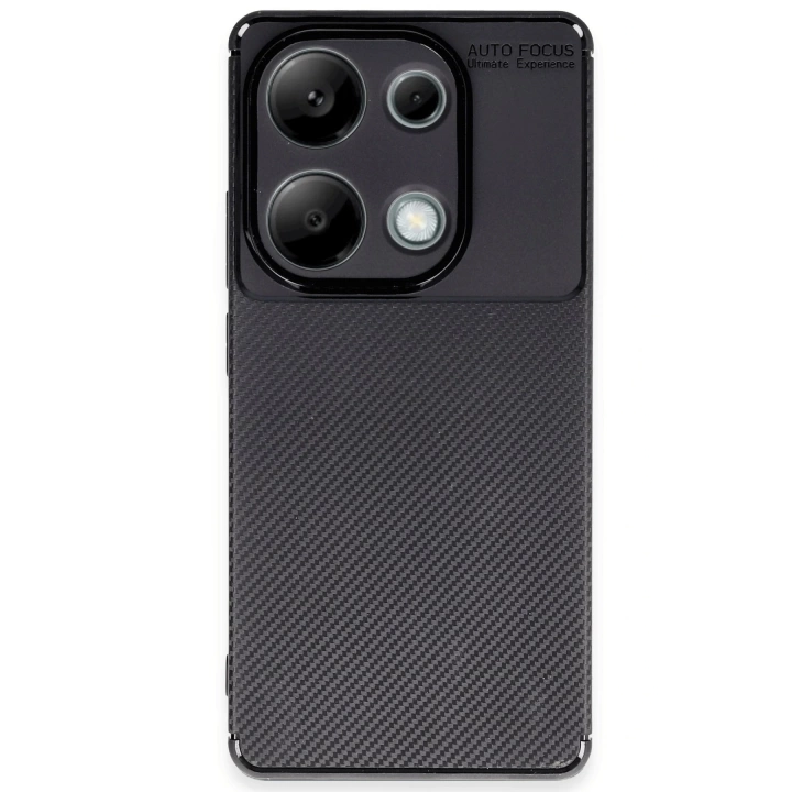 BFS  Xiaomi Redmi Note 13 Pro 4G Kılıf Auto Focus Karbon Kapak - Siyah