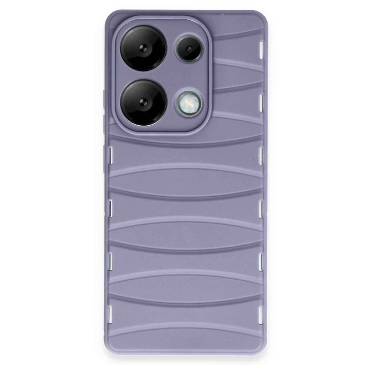 BFS  Xiaomi Redmi Note 13 Pro 4G Kılıf Bibercas Silikon Kapak - Lila