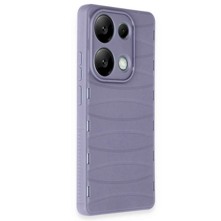 BFS  Xiaomi Redmi Note 13 Pro 4G Kılıf Bibercas Silikon Kapak - Lila