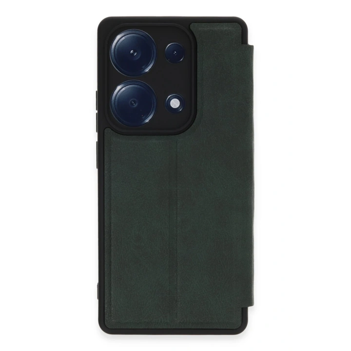 BFS  Xiaomi Redmi Note 13 Pro 4G Kılıf Flip Cover - Koyu Yeşil