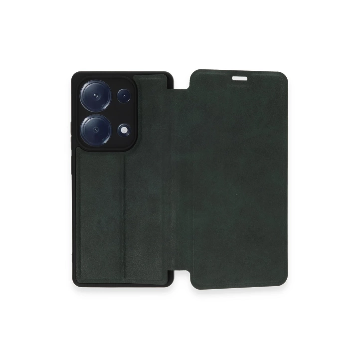 BFS  Xiaomi Redmi Note 13 Pro 4G Kılıf Flip Cover - Koyu Yeşil