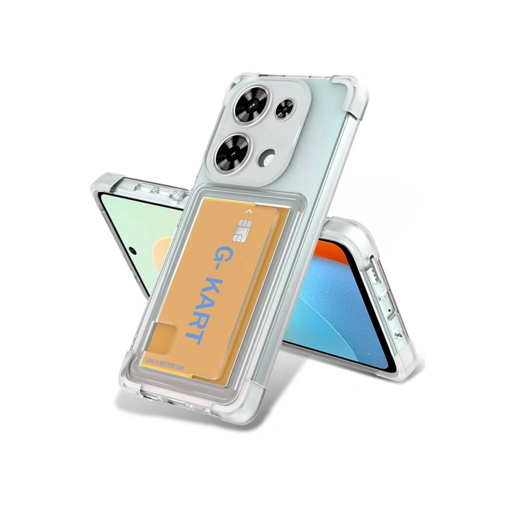 BFS  Xiaomi Redmi Note 13 Pro 4G Kılıf Kart Şeffaf Silikon - Şeffaf