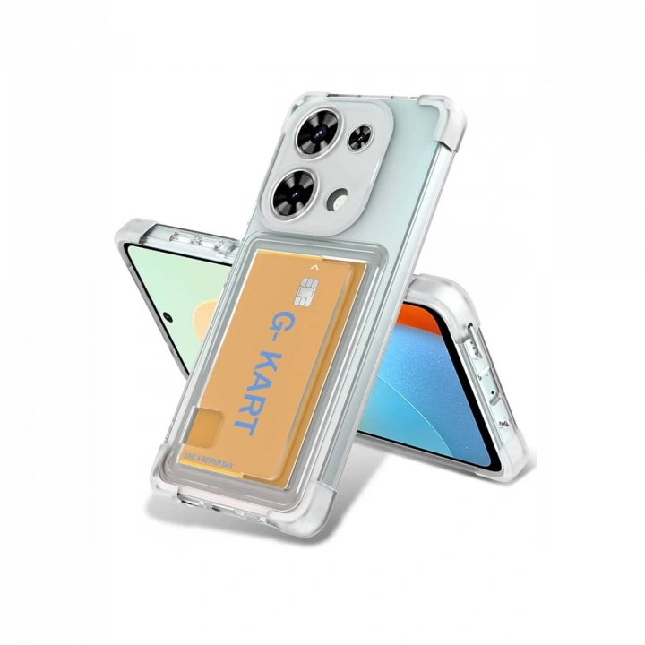 BFS  Xiaomi Redmi Note 13 Pro 4G Kılıf Kart Şeffaf Silikon - Şeffaf