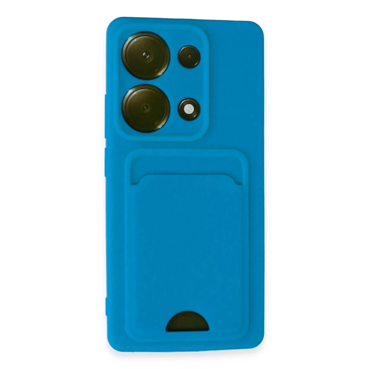 BFS Xiaomi Redmi Note 13 Pro 4G Kılıf Kelvin Kartvizitli Silikon - Mavi