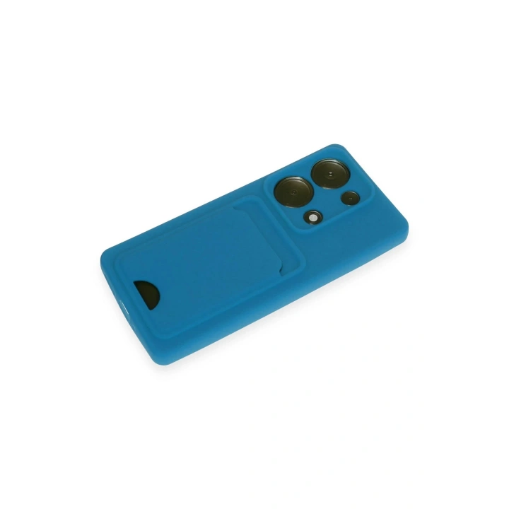 BFS Xiaomi Redmi Note 13 Pro 4G Kılıf Kelvin Kartvizitli Silikon - Mavi