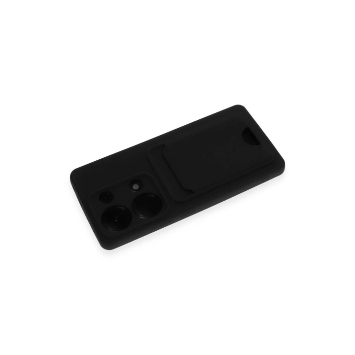 BFS  Xiaomi Redmi Note 13 Pro 4G Kılıf Kelvin Kartvizitli Silikon - Siyah