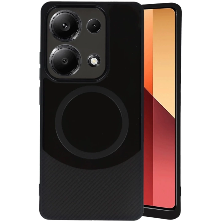 BFS  Xiaomi Redmi Note 13 Pro 4G Kılıf Maya Karbon Kapak - Siyah