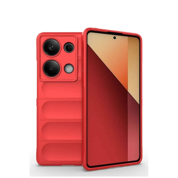 BFS  Xiaomi Redmi Note 13 Pro 4G Kılıf Optimum Silikon - Kırmızı