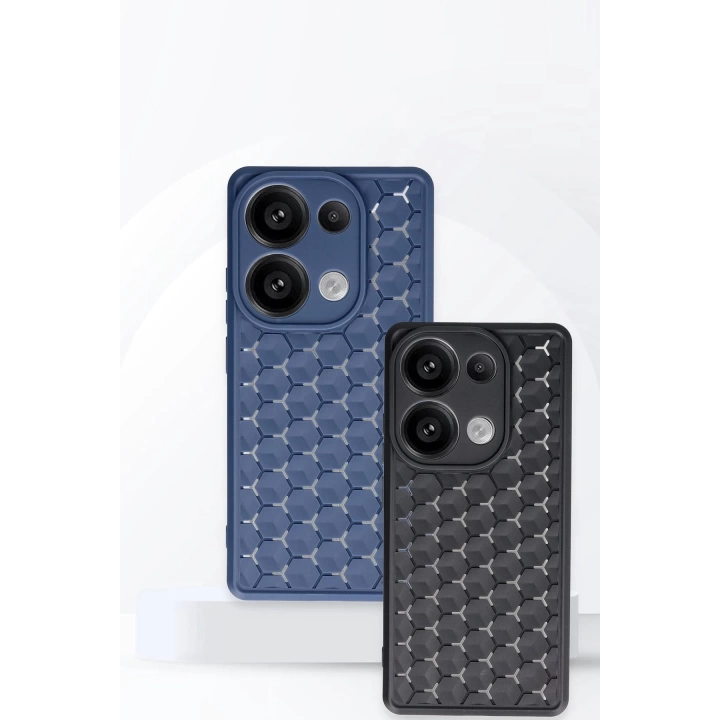 BFS  Xiaomi Redmi Note 13 Pro 4G Kılıf Petek Silikon Kapak - Koyu Yeşil