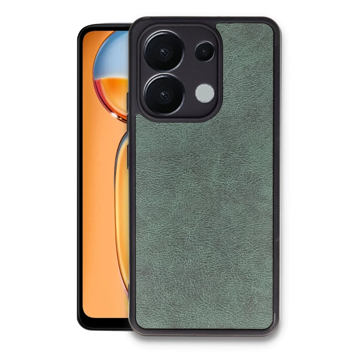 BFS  Xiaomi Redmi Note 13 Pro 5G Kılıf Aras Deri Kapak - Koyu Yeşil