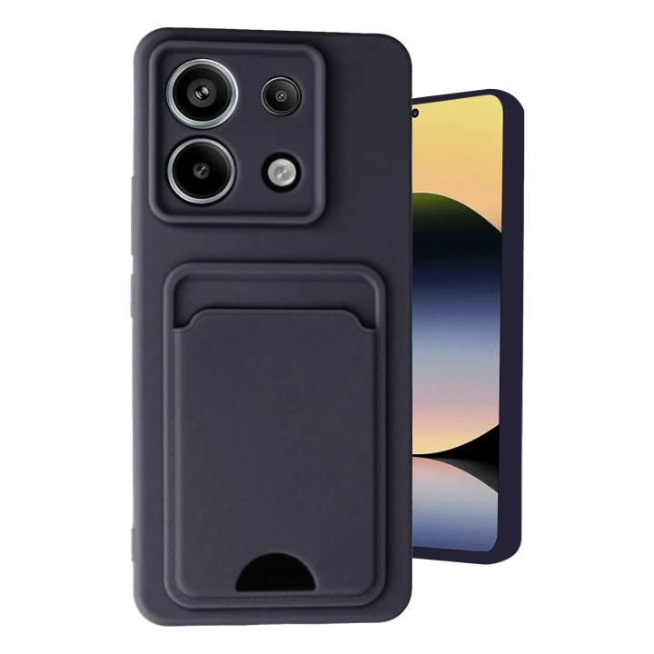 BFS  Xiaomi Redmi Note 13 Pro 5G Kılıf Kelvin Kartvizitli Silikon - Siyah