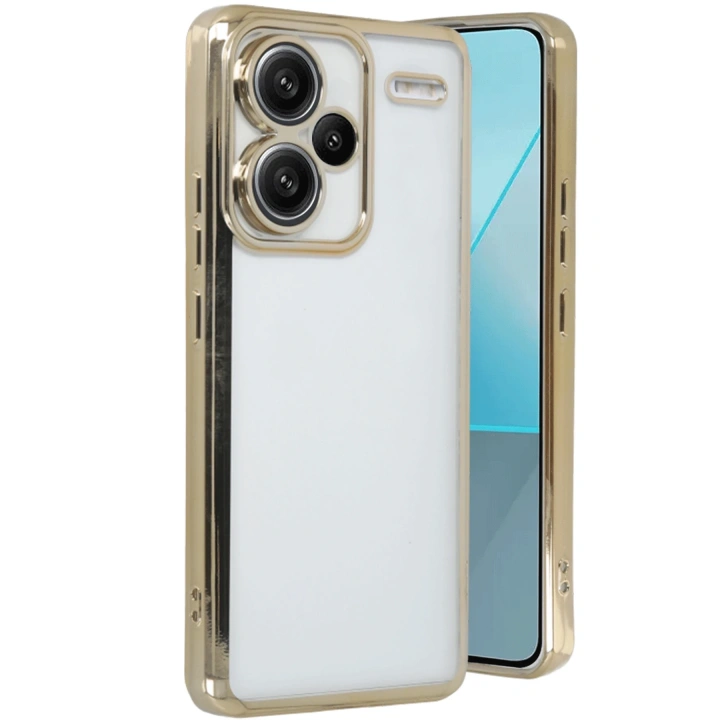 BFS  Xiaomi Redmi Note 13 Pro Plus Kılıf  Lensli Silikon - Gold