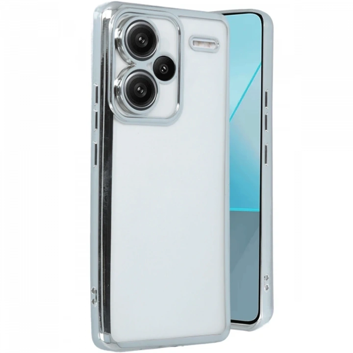 BFS  Xiaomi Redmi Note 13 Pro Plus Kılıf  Lensli Silikon - Gümüş