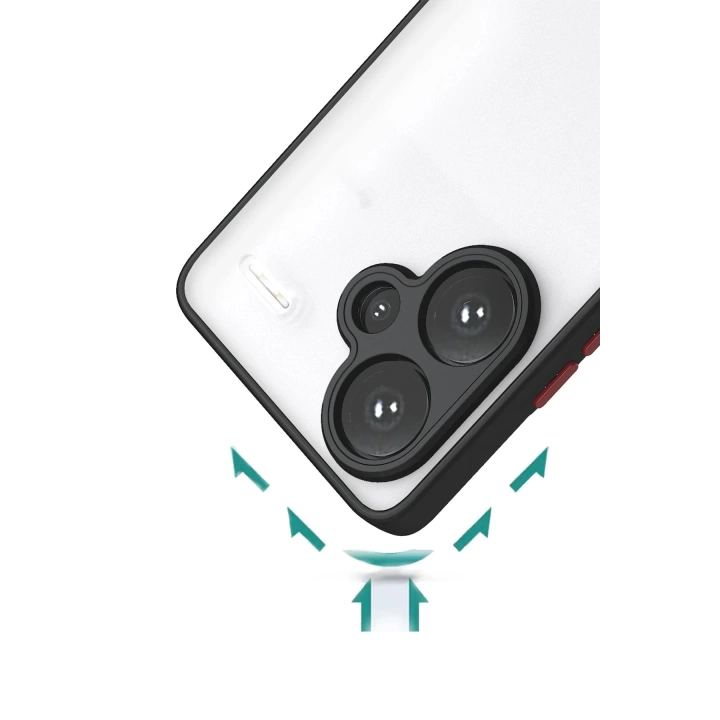 BFS  Xiaomi Redmi Note 13 Pro Plus Kılıf Montreal Silikon Kapak - Siyah