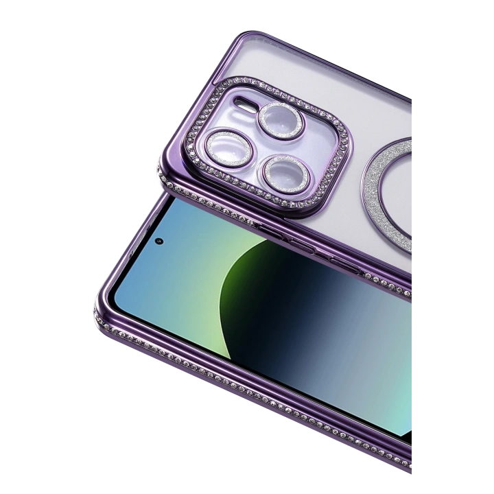 BFS  Xiaomi Redmi Note 14 4G Joke Simli Magneticsafe Kılıf - Derin Mor