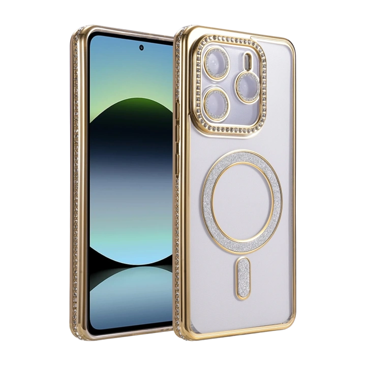 BFS  Xiaomi Redmi Note 14 4G Joke Simli Magneticsafe Kılıf - Gold