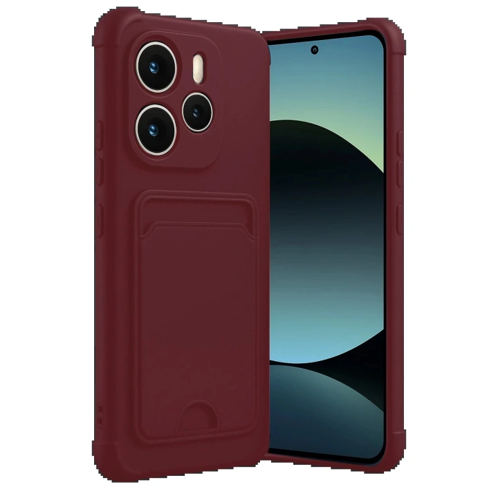 BFS Xiaomi Redmi Note 14 4G Kelvin Kartvizitli Silikon - Bordo
