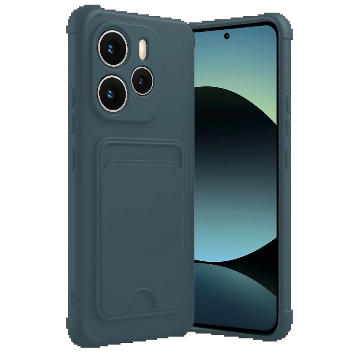 BFS Xiaomi Redmi Note 14 4G Kelvin Kartvizitli Silikon - Koyu Yeşil