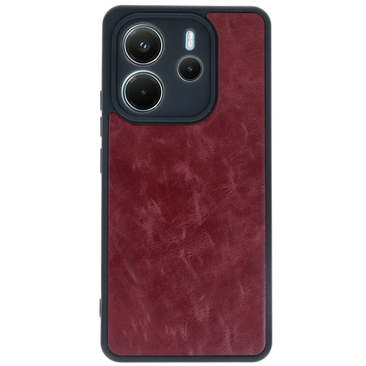 BFS  Xiaomi Redmi Note 14 4G Kılıf Aras Deri Kapak - Bordo