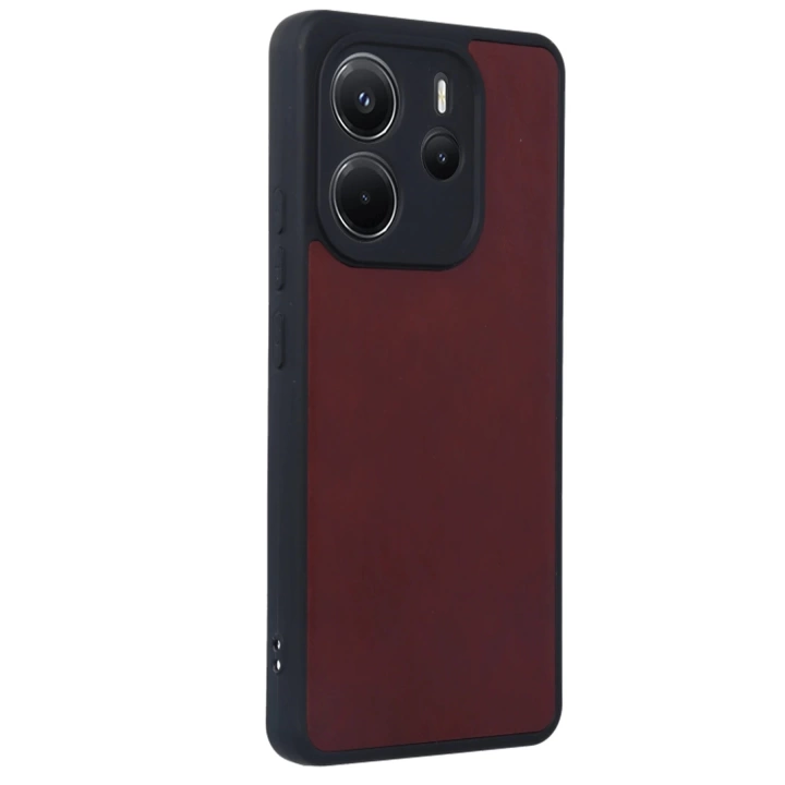 BFS  Xiaomi Redmi Note 14 4G Kılıf Aras Deri Kapak - Bordo