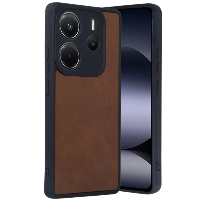 BFS  Xiaomi Redmi Note 14 4G Kılıf Aras Deri Kapak - Taba