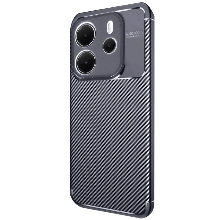 BFS  Xiaomi Redmi Note 14 4G Kılıf Auto Focus Karbon Kapak - Lacivert
