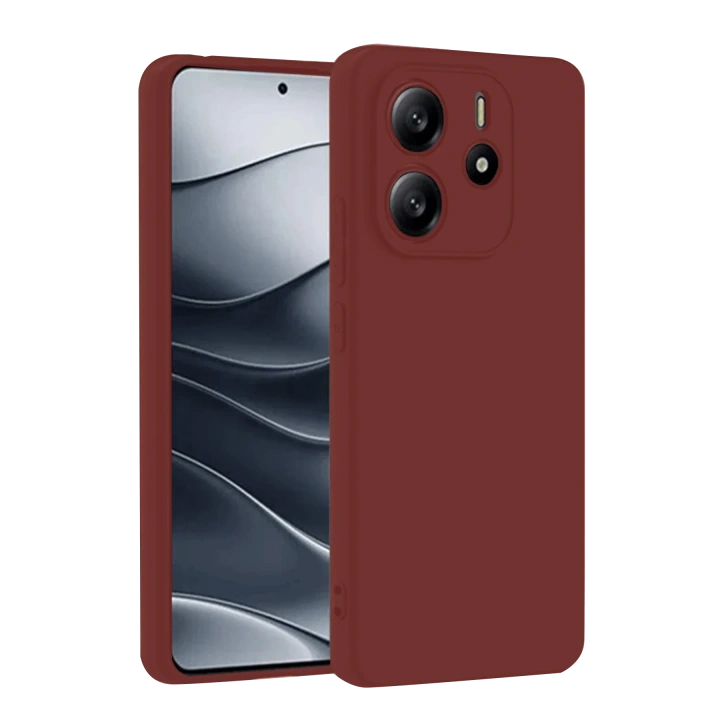 BFS  Xiaomi Redmi Note 14 4G Kılıf First Silikon - Bordo