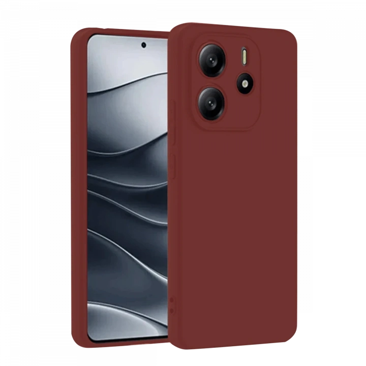 BFS  Xiaomi Redmi Note 14 4G Kılıf First Silikon - Bordo