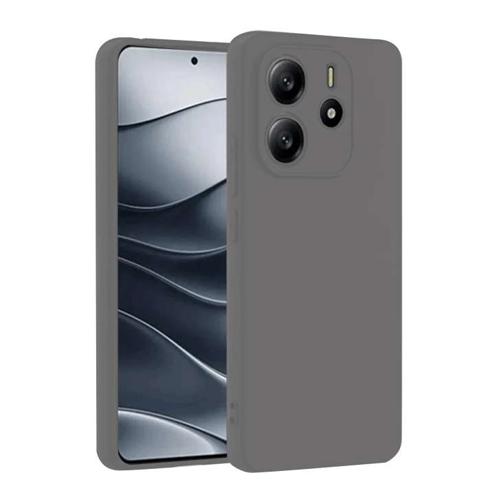 BFS  Xiaomi Redmi Note 14 4G Kılıf First Silikon - Gri