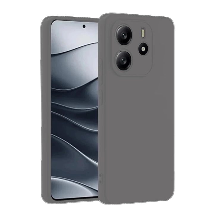 BFS  Xiaomi Redmi Note 14 4G Kılıf First Silikon - Gri