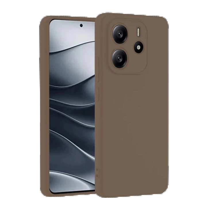 BFS  Xiaomi Redmi Note 14 4G Kılıf First Silikon - Kahverengi
