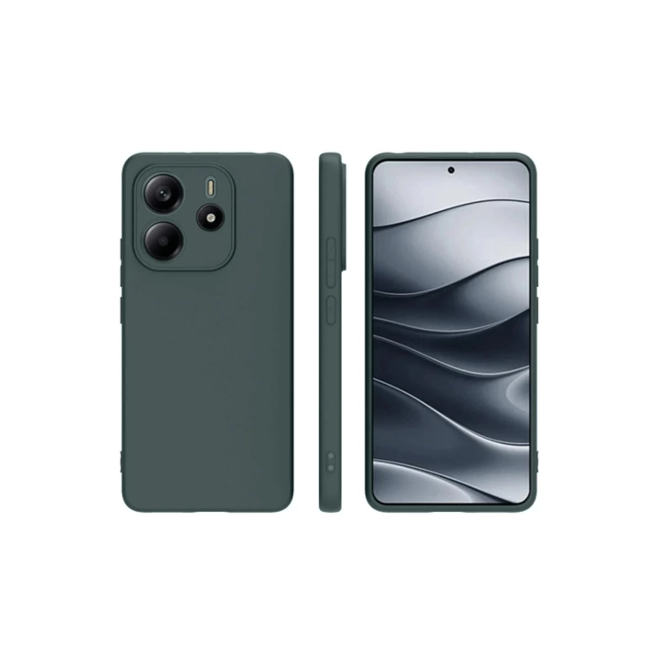 BFS  Xiaomi Redmi Note 14 4G Kılıf First Silikon - Koyu Yeşil