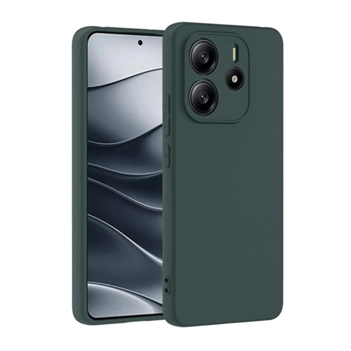 BFS  Xiaomi Redmi Note 14 4G Kılıf First Silikon - Koyu Yeşil